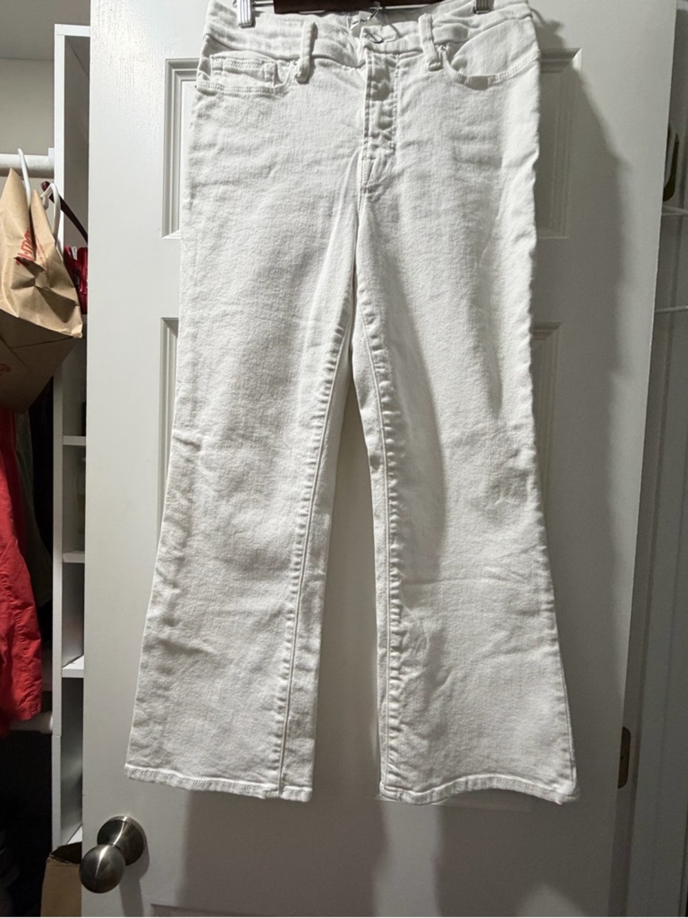 Good American good legs crop, white.